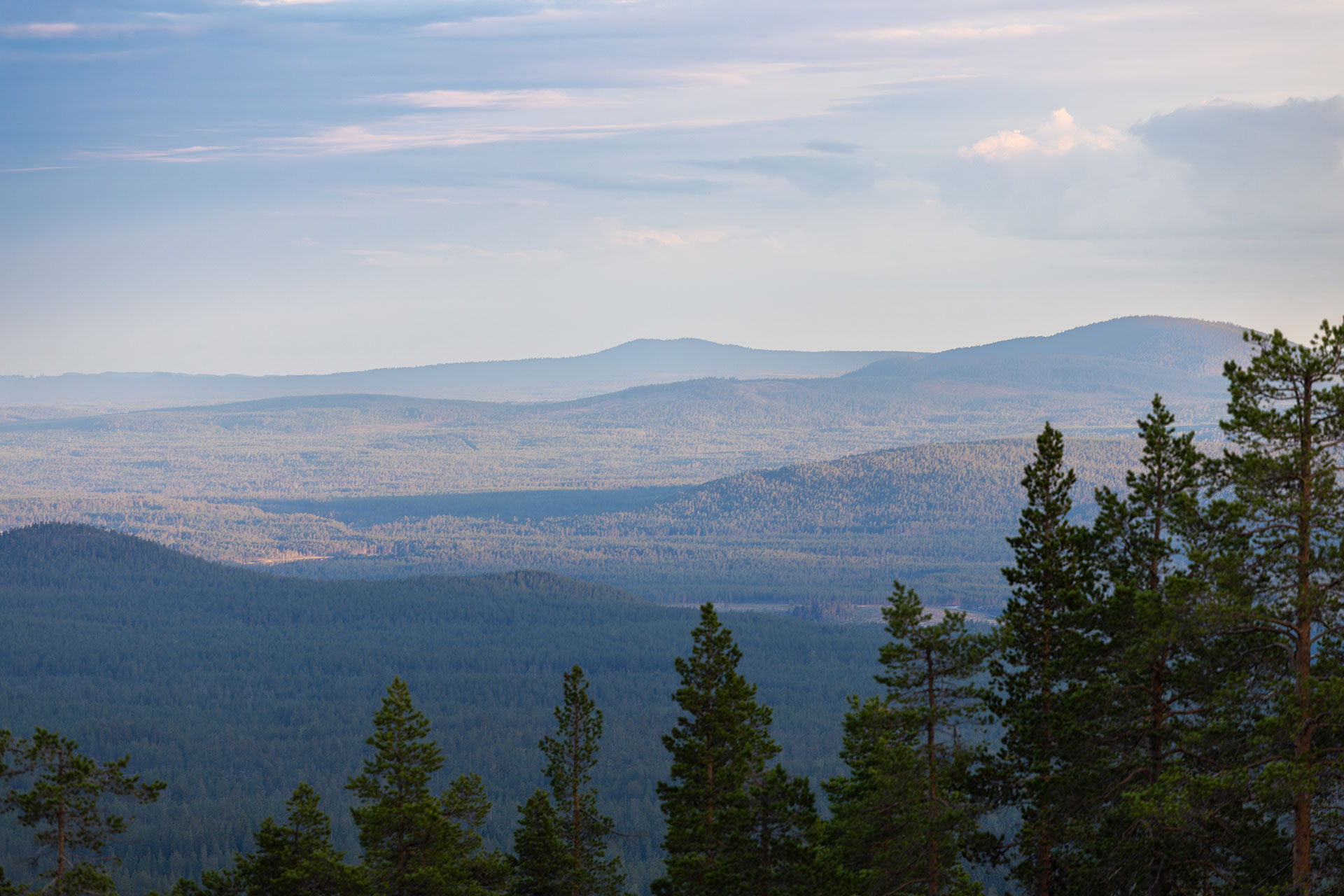 Mountain landscape in a Nordic region